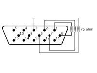 VGA RGB loopback - schéma zapojení